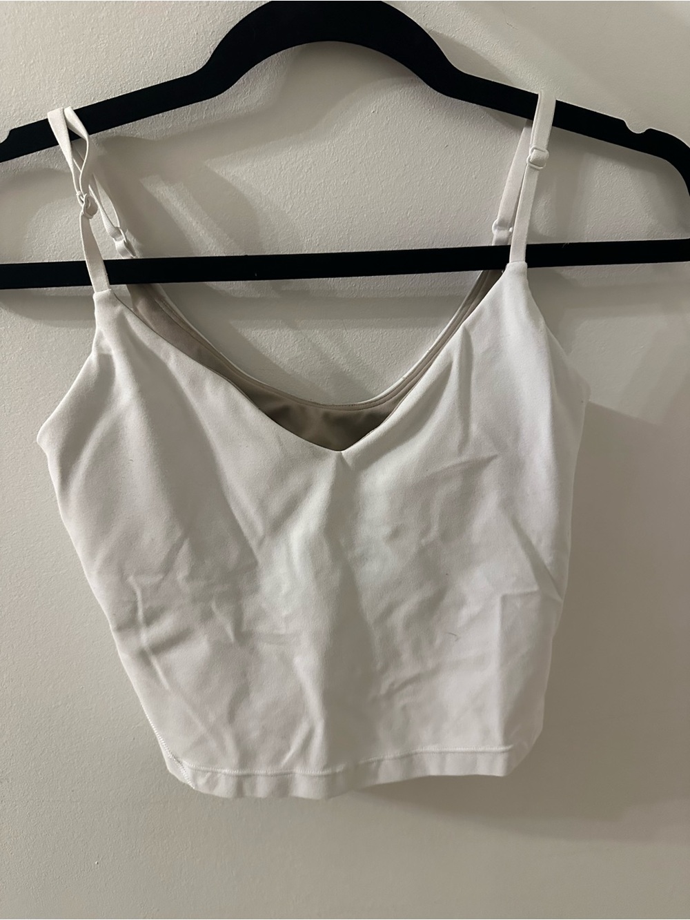 lululemon athletica White Cropped V-Neck Strappy Tank